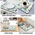 thumbnail image 4 of Golden Pineapple Dish Drying Mat, Tropical Summer Fruit Exotic Pattern Absorbent Kitchen Mat, 4 of 7