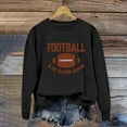 thumbnail image 2 of Xudanell Sweatshirt for Women Graphic Crew Neck Sweatshirts Women Sports Long Sleeve Graphic Football Sweatshirt Black L, 2 of 4