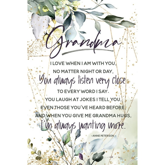 DEXSA Grandma I Love When Inspirational Wood Plaque 6 inches x 9 inches