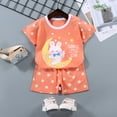 thumbnail image 1 of Traje de manga corta para niños Camiseta de algodón para niños Ropa de verano para bebés Pantalones cortos para niñas Ropa de bebé Ropa de verano, 1 of 6