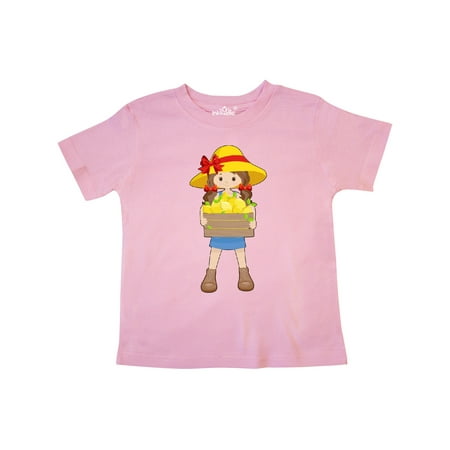 

Inktastic Farming Girl with Crate of Lemons Gift Toddler Toddler Girl T-Shirt