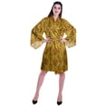 thumbnail image 2 of Moomaya Printed Womens Kimono Sleeve Robes Satin Silk Getting Ready Bridal Robe Coverup, 2 of 7