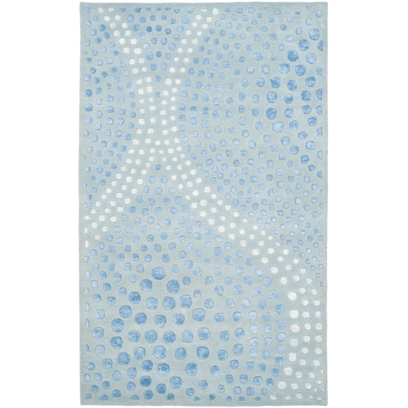 SAFAVIEH Soho Andrew Geometric Area Rug, Light Blue, 3'6" x 5'6"