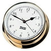 6" White and Bronze Traditional Round Shaped Desk Clock