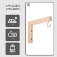thumbnail image 6 of 2pcs Wooden Hanging Plant Brackets Garden Hooks Bird Feeder Outdoor Wall Mount Hooks, 6 of 6