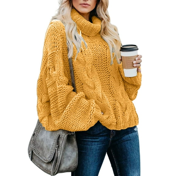 Women's turtleneck long-sleeved sleeve sweater