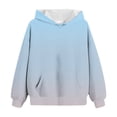 thumbnail image 6 of Splozh Girls Sweatshirt 1-14 Years Girls Oversized Hoodies Basic Pullover Hooded Sweatshirts Casual Y2K Outfits Fall Winter Clothes,Light Blue,11-12 Years, 6 of 6
