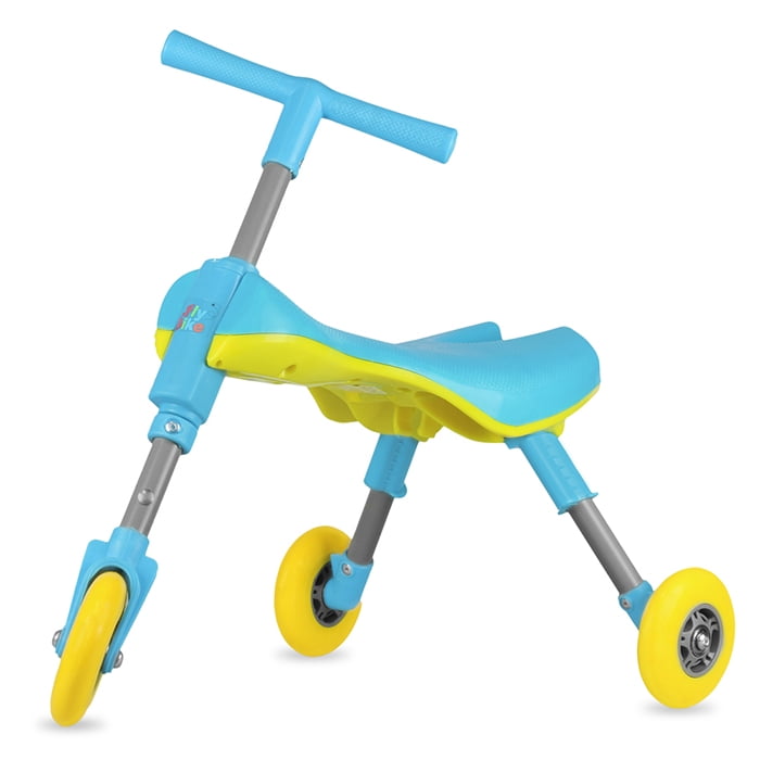 Blue No Assembly Required Mr Bigz Foldable Indoor//Outdoor Toddlers Glide Tricycle