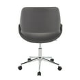 thumbnail image 5 of LumiSource Fabrico Office Chair in Chrome Metal, Grey PU color, 5 of 7
