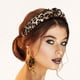 thumbnail image 4 of Diadema Ancha Elástica Unique Bargains con Nudo Patrón de Leopardo Marrón, 4 of 7