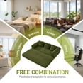 thumbnail image 6 of Wiilayok Convertible Sleeper Sofa Bed,Corduroy Modular Folding Mattress Couch with Fixed-Shape Frame,Comfy Futon Sofa Bed for Living Room, Bedroom(80",Olive Green), 6 of 9