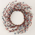 thumbnail image 4 of Fake Americana Pip Berry Wreath - For Farmhouse Home Decor, Entryway Doors or Centerpiece Decorations, 4 of 6