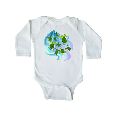 

Inktastic Sea Turtles Swimming Gift Baby Boy or Baby Girl Long Sleeve Bodysuit