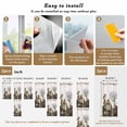 thumbnail image 6 of Vintage Flowers Window Privacy Film, Wooden Birds Retro Art Farmhouse Static Cling UV Sun Blocking Heat Control Window Tint Day and Night, Non-Adhesive One Way Windows Privacy Cover 35.4''x78.7'', 6 of 7