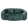 thumbnail image 4 of Kumix Bean Bag Sofa Lazy Sofa Durable Comfort Lounger High Back Bean Bag Chair Couch for Adults and Kids, Indoor & Outdoor, Accent Floor Soft Lounge Chair (Emerald Chenille), 4 of 7