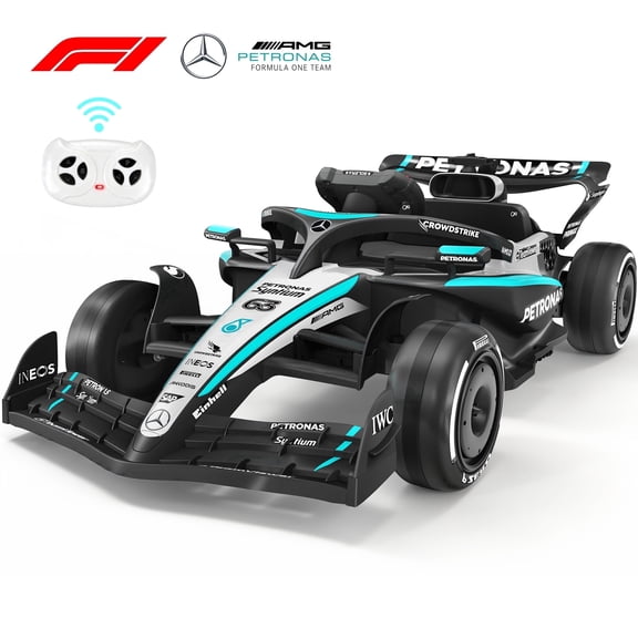 Mercedes-Benz F1 W16 Electric Go Kart, iYofe 12V Go Kart for Kids with Remote Control, Soft Start & Soft Stop, Built-in Music, Bluetooth, Ride on Toys for Kids 3-5