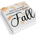 thumbnail image 3 of Zomyto 7"x7" Autumn Wood Box Sign Art Desk Decor Fall Wood Block Sign and All at Once Summer Collapsed into Fall Sign Autumn Leaves Sign, 3 of 6