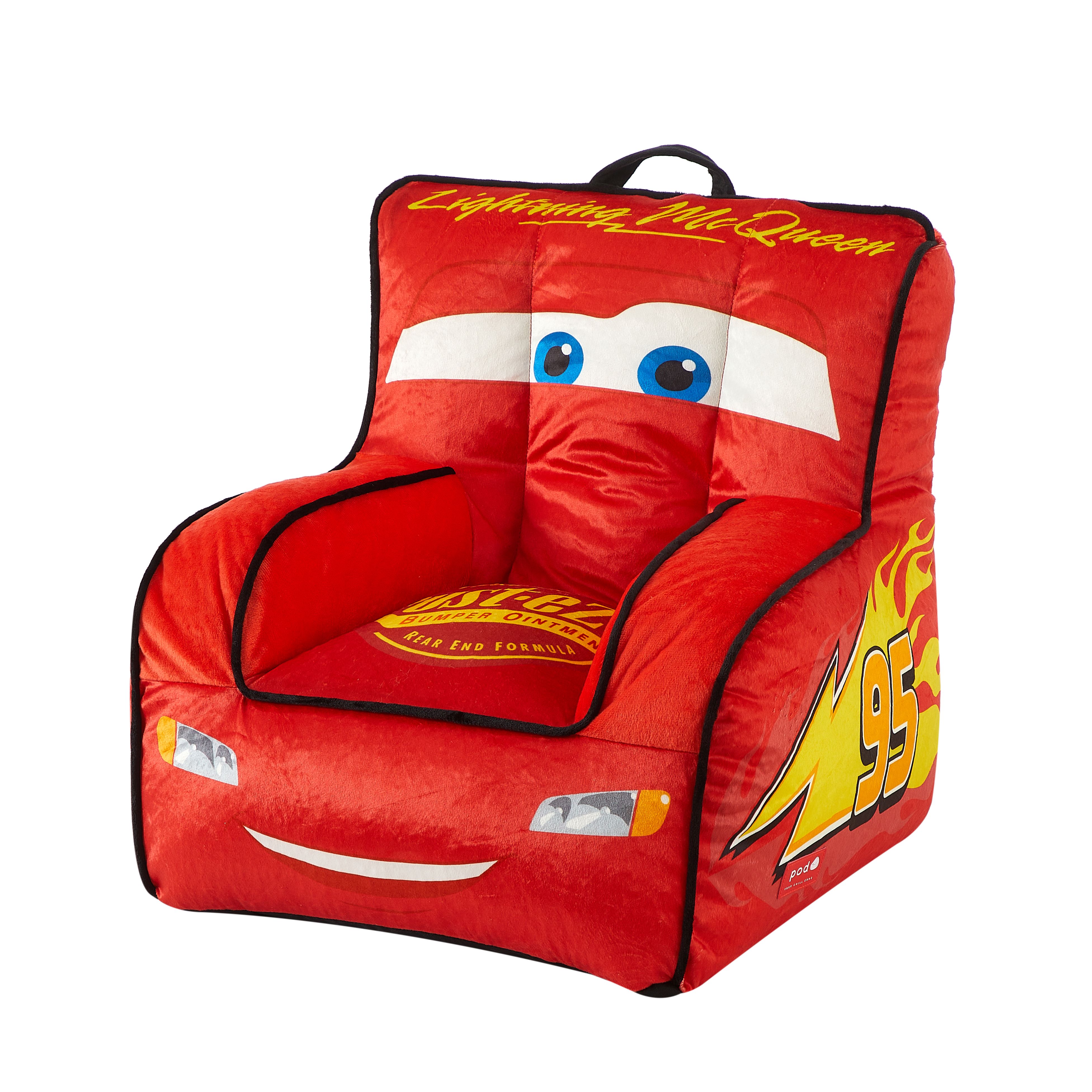 Disney Lightning McQueen 18-Inch Toddler Beanbag Chair, Red photo 3