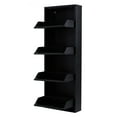 thumbnail image 4 of Flip Drawer Shoe Cabinet, Storage Organizer, Freestanding Shoe Rack, Wall Mounted No-Assembly (Black, 4 Drawer), 4 of 7