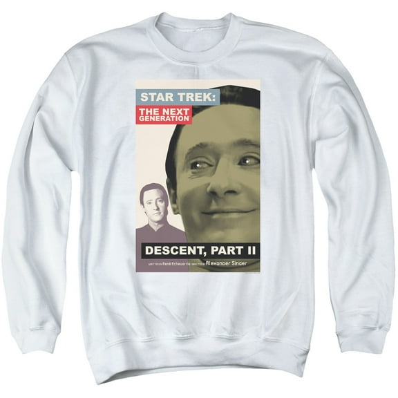 Star Trek Tng Season 7 Episode 1 Adult Crewneck Sweatshirt White