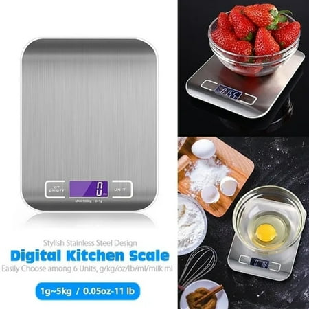 

WNGSHA Reliable High Precision Portable Electronic Kitchen Scale with LED Display and Timer for Accurate Cooking and Baking - Convenient and Trusted Household Weight Balance