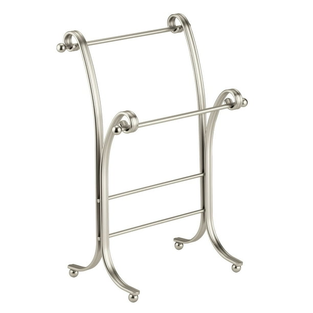 mDesign Steel Countertop Hand Towel Holder - 2-Tier Freestanding Small ...