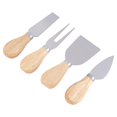 thumbnail image 6 of Xetio Stainless Steel Cheese Knife Set with Wood Handle Cheese Slicer Fork & Butter Knife Perfect Charcuterie Board Utensils for Home or Parties (4Pcs), 6 of 7