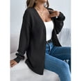 thumbnail image 6 of MESSUEN Long Sweater Cardigan Women Open Weave Sweaters for Women Long Sleeve Sweaters for Women's Pullover Sweaters Women Casual Tops Basic Top for Women's Casual Tank Tops Black L, 6 of 6
