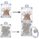 thumbnail image 4 of Paquete de soportes de almohadillas de plástico para hisopos de algodón, frascos de acrílico transparente con tapas, tarro de boticario de plástico, contenedor organizador para hisopos de algodón,, 4 of 6
