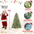 thumbnail image 7 of 6FT Christmas Tree with 300 Warm White LED Lights – 988 PVC & Hard Needle Tips, 66 Pine Cones, Hinged Branch Design, Sturdy Metal Stand – Full Realistic Holiday Tree, 7 of 7