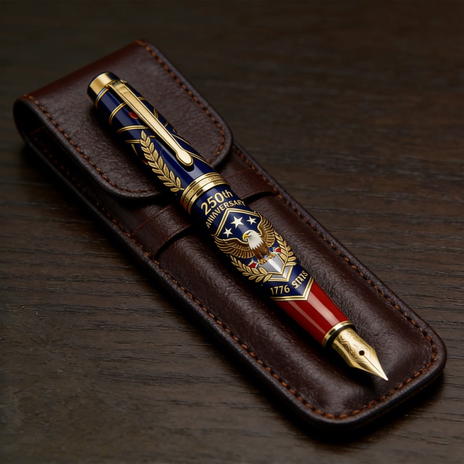 USA 250th Anniversary Commemorative Pen with Gift Box, 1776-2026 Patriotic Fountain Pen, America 250 Years of Freedom Souvenir