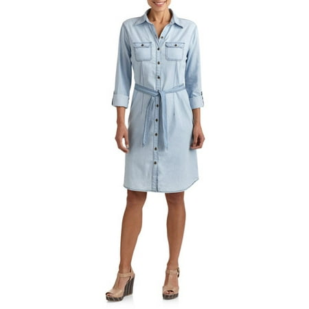 Women's Chambray Shirt Dress