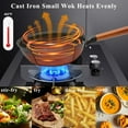 thumbnail image 3 of 10 Inch Preseasoned Nonstick Frying Wok Pan Hybrid, Deep Stir Fry Pan Skillet with Glass Lid, Traditional Chinese Cast Iron Wok, No Coated Saucepan for Induction, Electric, Gas, Grill Stoves, 3 of 6