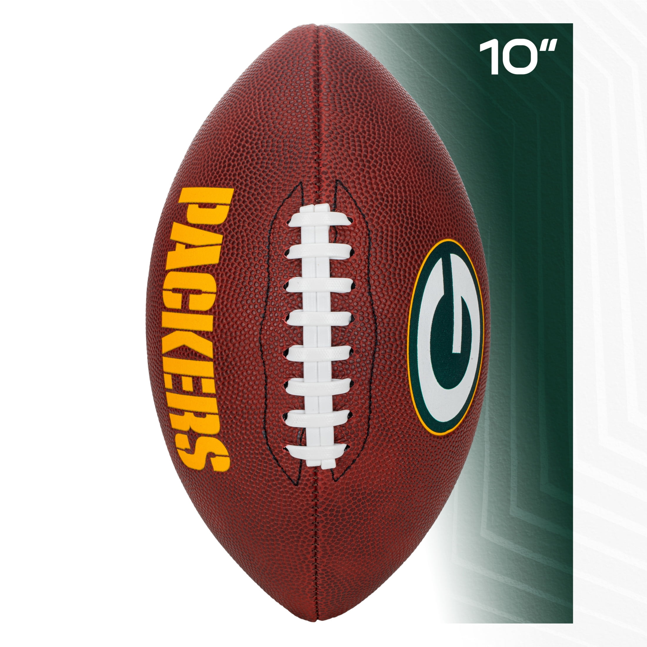 Franklin Sports NFL Green Bay Packers Football - Youth Junior Size Football for Kids - Official NFL Team Logo + Colors Youth Football - Kids NFL Fan Shop Football