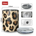thumbnail image 4 of 12oz Coffee Tumblers Classic Leopard Print Stainless Steel Vacuum Insulated Travel Tumbler Coffee Cups Mug with Lid and Straw with Cleaning Brush for Cold & Hot Drinks, 4 of 5