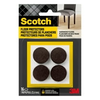Scotch Round Felt Pads, Brown, Furniture Bumpers, 1 in, 16 Pack