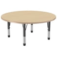 thumbnail image 1 of ECR4Kids 48in Round Everyday T-Mold Adjustable Activity Table Maple/Maple/Black - Chunky Leg, 1 of 3