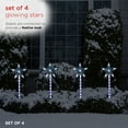 thumbnail image 5 of Alpine Corporation 25" Plug-In Shooting Star Garden Stakes with LED Lights, Set of 4, White, 5 of 13
