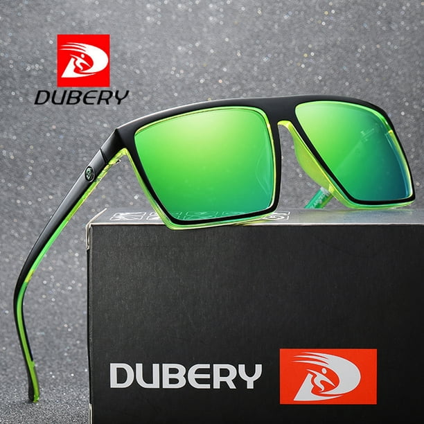 DUBERY D369 Sports Polarized Sunglasses UV400 Square Driving Fishing Riding Sun  Glasses 