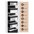 thumbnail image 3 of Yecaye 6-Tier Over The Door Storage Organizer, Flexible 1 Split into 2 Swing-Proof Hanging Bathroom Bedroom Organizer and Storage, Black, 3 of 8