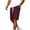 Wine, variant on Mens Shorts, Elastic Waist Dstring, Summer Beach Casual Shorts,3XL
