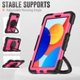 thumbnail image 5 of For Xiaomi Redmi Pad SE 8.7 inch 2024, 360 Rotating Shockproof Cover with Stand, Handle, Shoulder Strap, Rose Panel, 5 of 7