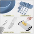 thumbnail image 5 of GPED 46 Pieces Wheat Straw Dinnerware Sets for 4, Plates and Bowls Sets With Cutting Board and Fruit Knife, Unbreakable Outdoor Camping Dishes Sets, Microwave & Dishwasher Safe, Macaron Pastels, 5 of 8
