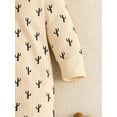 thumbnail image 5 of GXFC Infant Boys Fall Onesie Clothes 3M 6M 12M 18M Newborn Boys Long Sleeve Buttons Down Cactus Print One Piece Jumpsuits Bodysuit with Hat Outfits Autumn Clothing for Baby Boys, 5 of 8