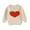 Beige, variant on Baby Girls Knitted Sweater Casual Cute Valentine´s Day Heart Print Warm Long Sleeve Pullover Infant Knitwear for Toddler