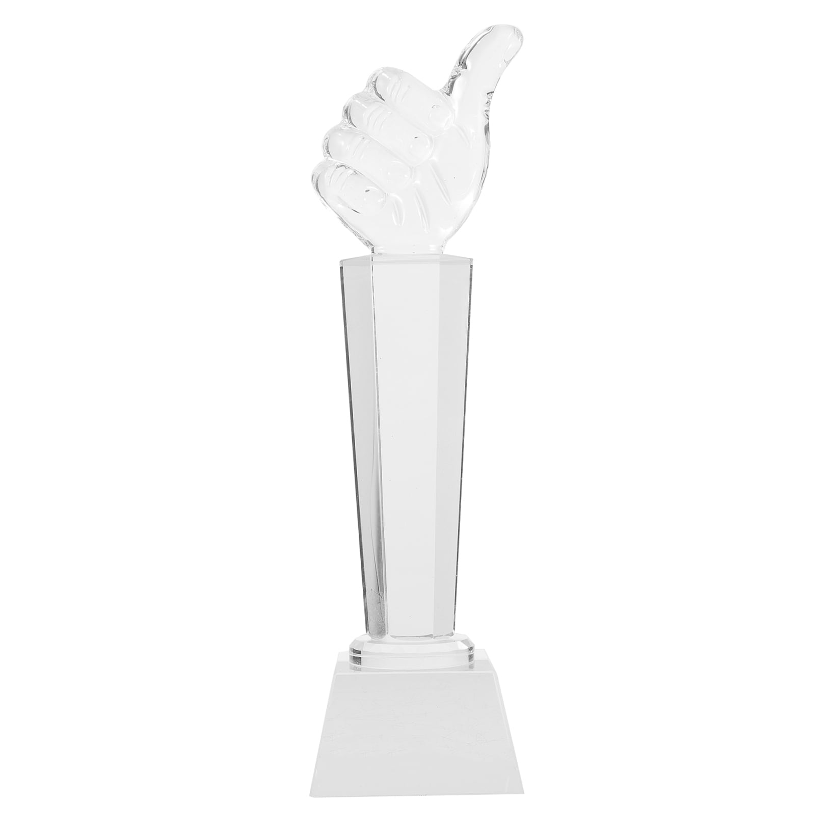 RENACLIPY Clear Crystal Trophy Award Cup for Office, Party, Event Display - Elegant Recognition Prize and Decorative