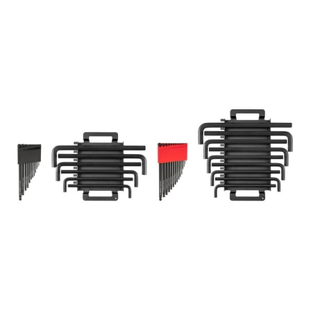 TEKTON Ball End and Flat End Hex L-Key Set with Holders and Racks, 43-Piece (0.050 - 3/4 in., 1.3 - 19 mm) | KLX99301
