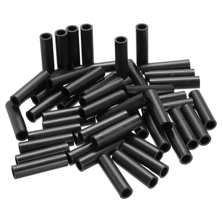 Uxcell 120Pcs M8 ABS Spacers 1/4 ID x 3/8 OD x 1.38 l Plastic Round Spacer Washers Black Standoff Nut Unthreaded for M6 or 1/4 Inch Screws Bolts Electrical Outlet