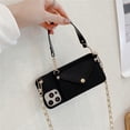 thumbnail image 5 of Compatible with iPhone 14 Pro Max Case with Wallet Card Holder Crossbody Neck Strap Lanyard Handbag Fashion Luxury Protection Shockproof Cover for Women Girls Black, 5 of 9
