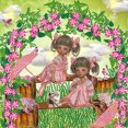 thumbnail image 1 of Taladro de pintura de diamante flor de melocotón niña decoración en forma especial parcial (YXC164) Hugtrwg Para estrenar, 1 of 9
